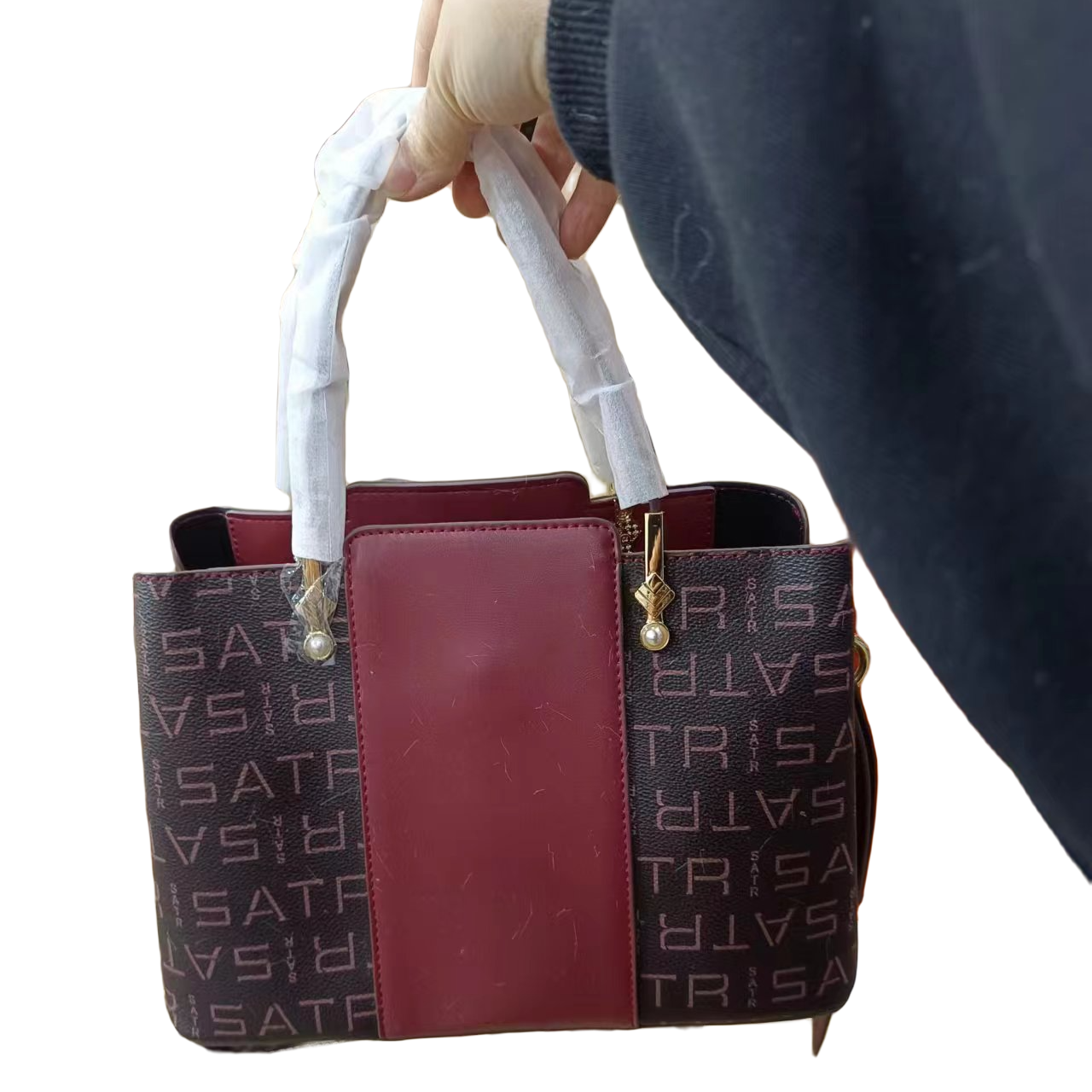 【39】时尚轻奢潮流休闲百搭手提单肩斜跨复古女士包红色经典手提包