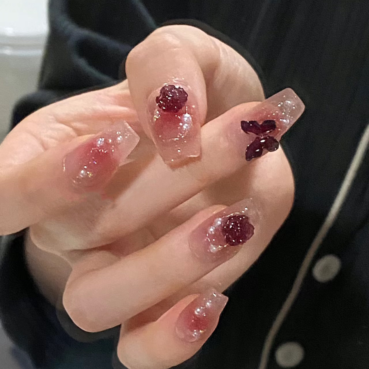 乌梅子酱 手工甲仙女必备美甲成品