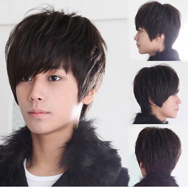 韩版男假发帅气短发逼真蓬松斜刘海自然男生学生假发套男士潮流