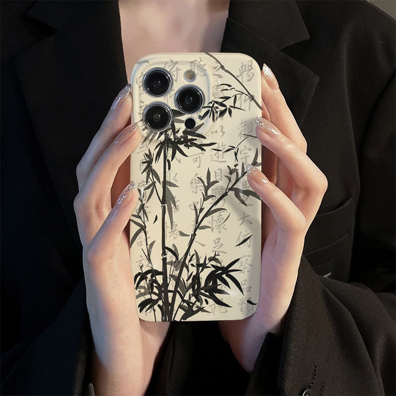 竹子苹果14promax手机壳iPhone13/12/11全包个性硬壳菲林壳小众壳