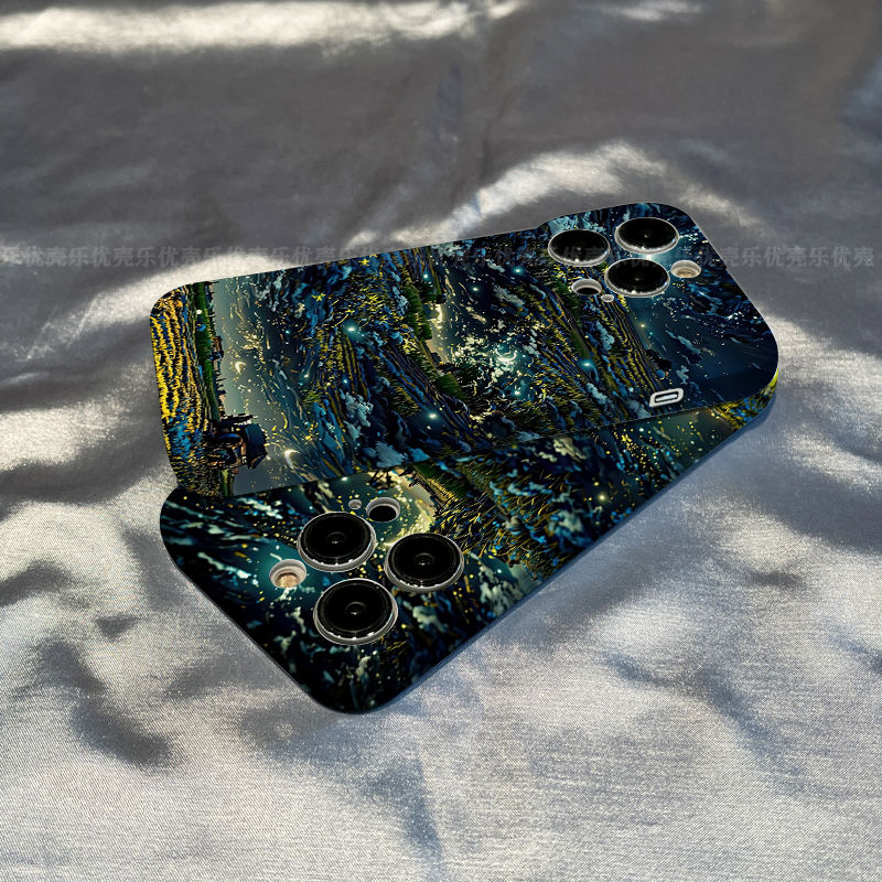 稻田夜景苹果14Pro手机壳全包iPhone13菲林壳14promax硬壳1菲林壳