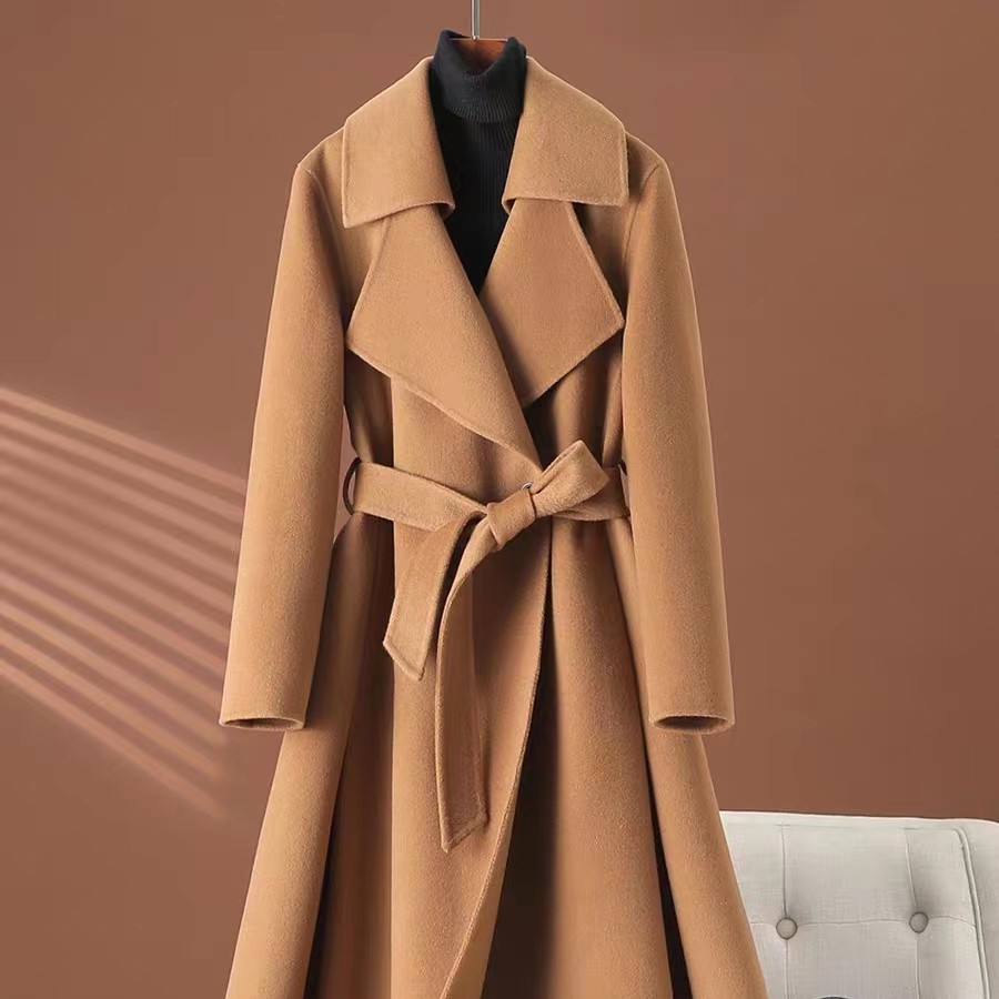 【欣欣专属】2023秋冬新款大衣女中长款毛呢外套