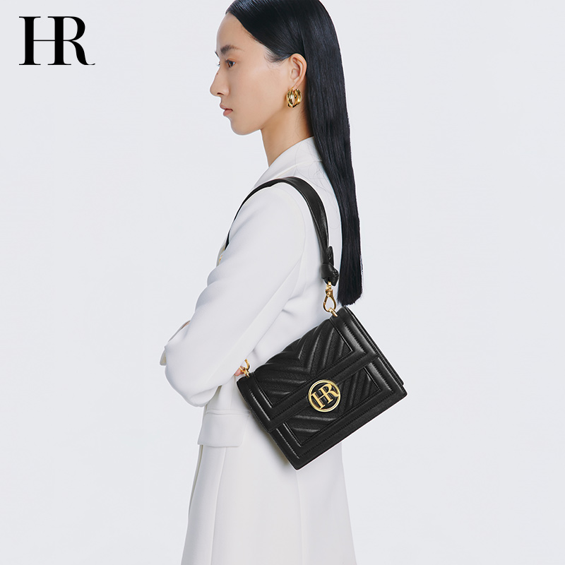 HR赫莲娜女包折扇密语系列链条小方包时尚百搭单肩斜挎包轻奢包包
