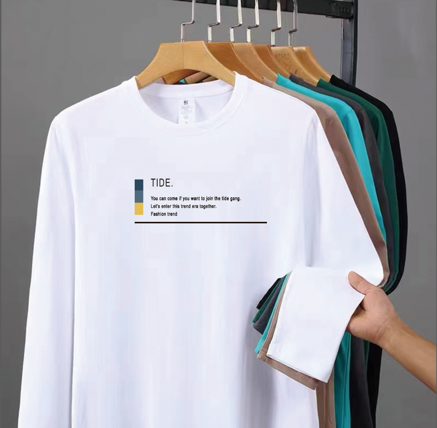 【宠粉福利】长袖T恤男女同款圆领宽松休闲t运动韩版修身打底秋衣