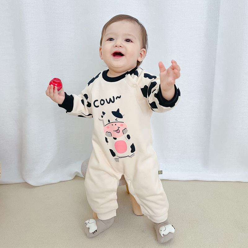 婴儿衣服秋冬加绒新生儿衣服冬季婴儿连体衣婴儿秋冬衣服XY