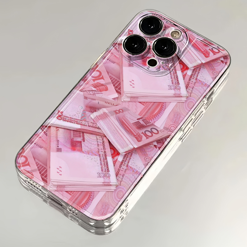 一捆钱创意适用苹果15promax_华为_小米_oppo_vivo全屏个性手机壳