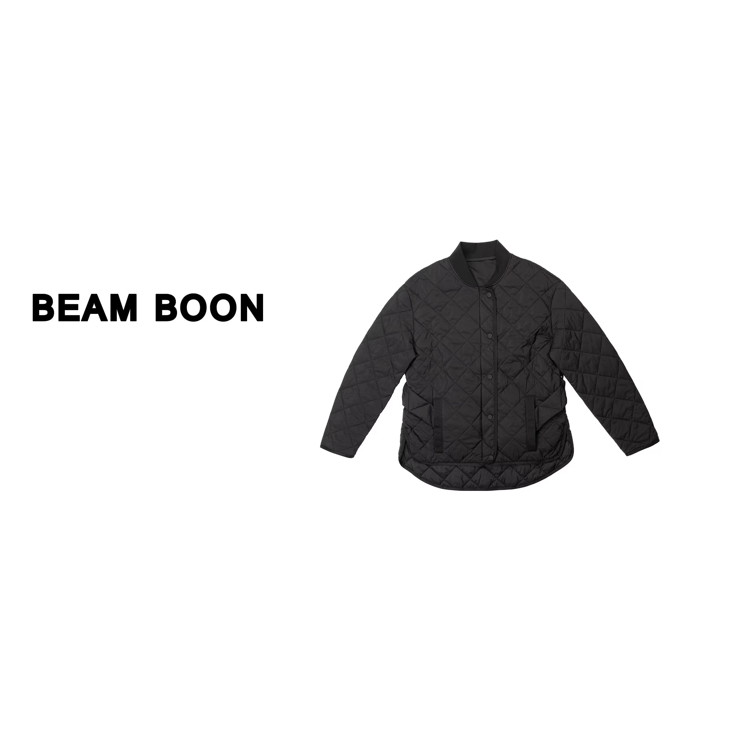 Beam Boon | 【定格元素】轻便保暖菱格绗缝宽松夹克棒球棉服外套