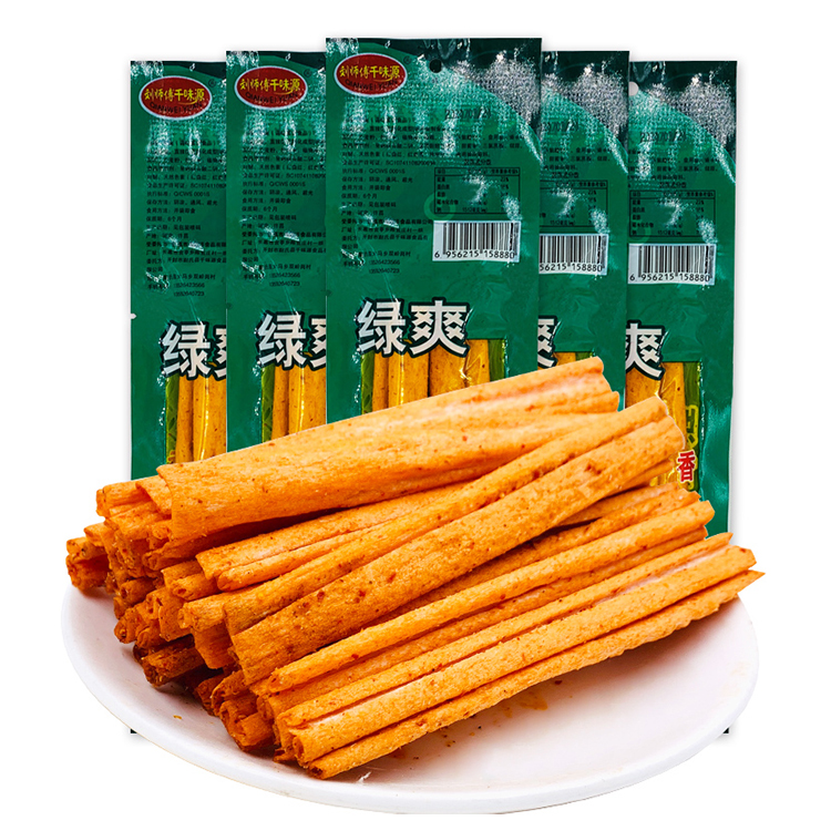 刘师傅千味源绿爽麻辣条校园零食辣味香辣大辣片8090儿时怀旧经典