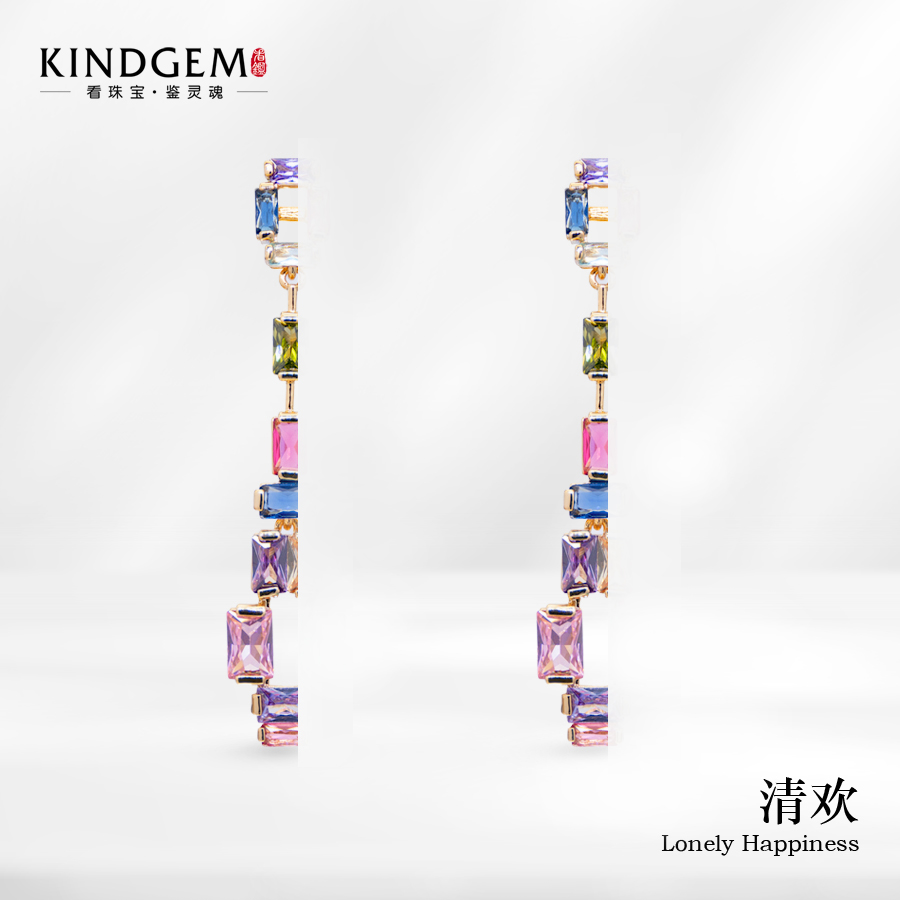 BA10XXLC-12809清欢LonlyHappiness1909彩色耳环