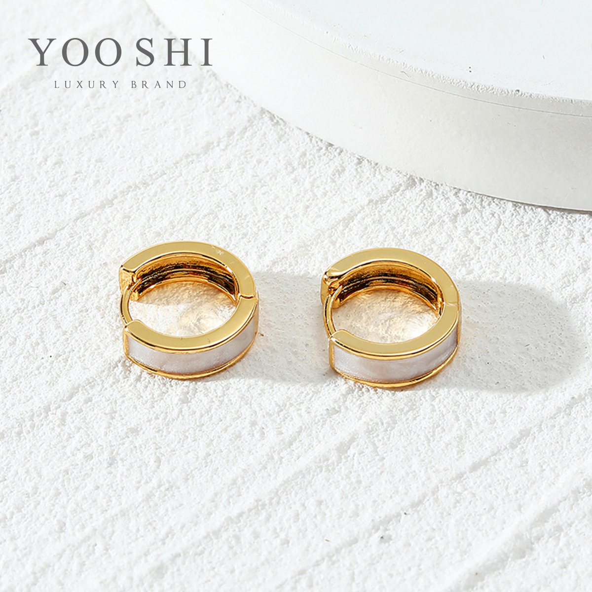 铜合金耳饰 圈圈轻奢简约精致耳环~1801