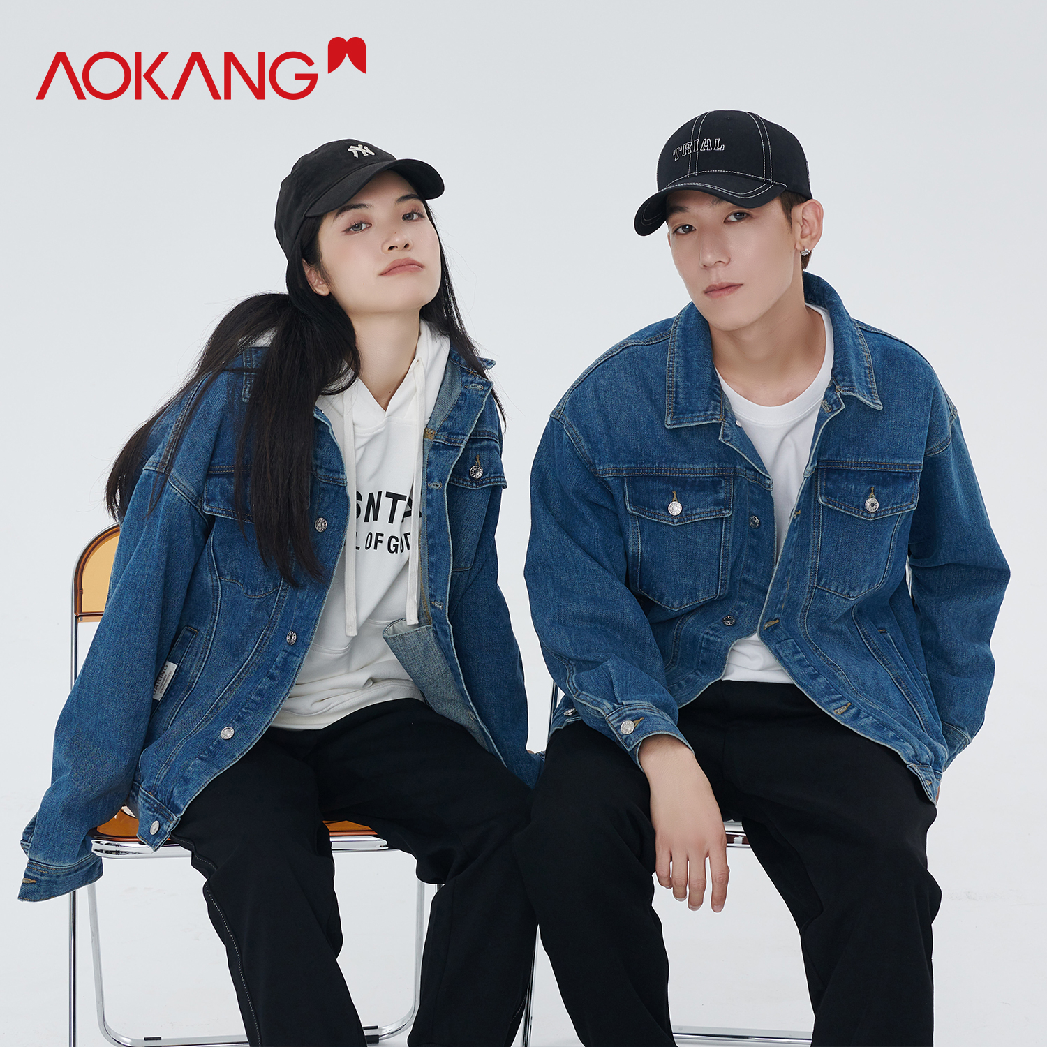 奥康休闲牛仔夹克外套AK932001