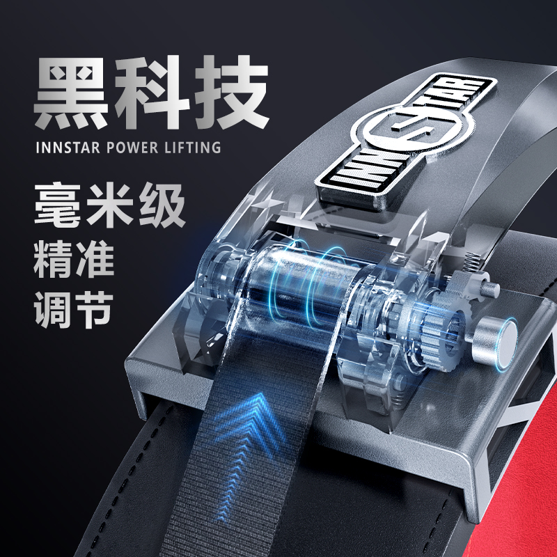 INNSTAR专业力量举腰带卧推深蹲SBD腰带健身比赛训练牛皮举重护具