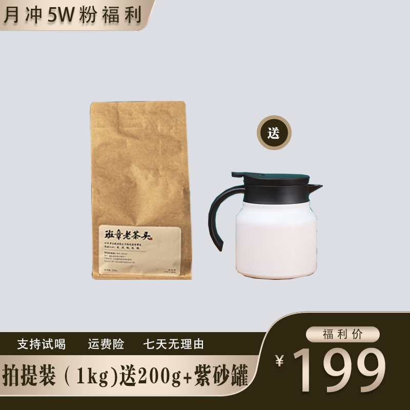 2012班章老茶头 班章茶区 金芽凸显 乌褐油润