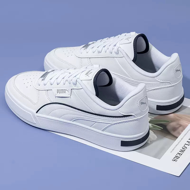 =(35.5码)PUMA/彪马 女厚底纯白复古休闲板鞋运动小白鞋384953-06