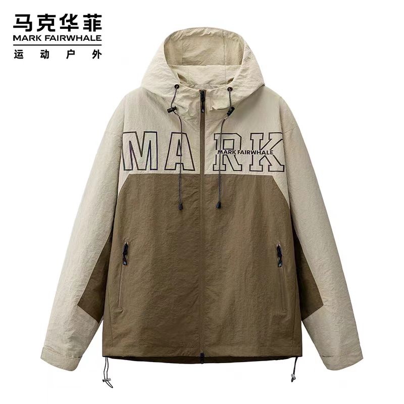 马克华菲2023春秋情侣休闲外套运动时尚百搭户外防风连帽保暖潮流