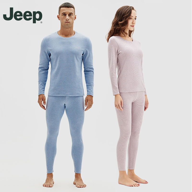 JEEP/吉普保暖内衣套装情侣款发热纤维持久保温JW222406/JM222409