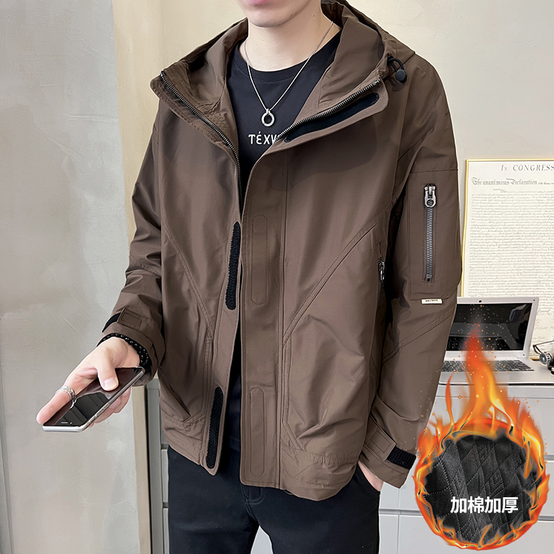 TUCANO/啄木鳥轻奢百搭军绿外套男士轻奢百搭秋冬季加厚工装男装