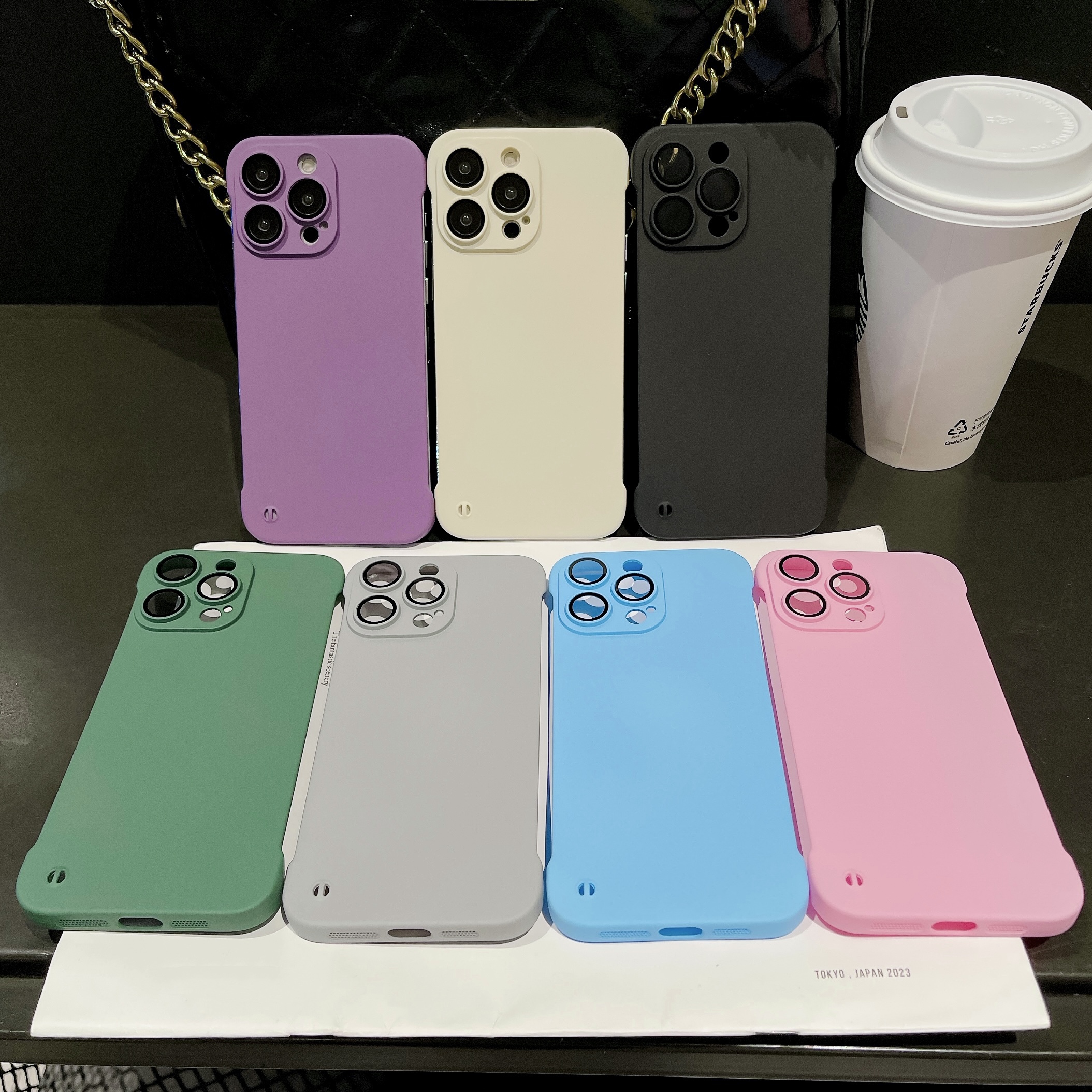 梵配135号苹果11-14超薄裸机手感无边框刀锋岩砂磨砂防摔PC镜头膜