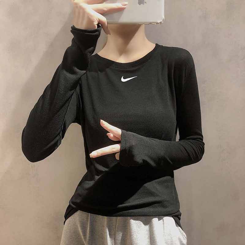NIKE耐克长袖T恤女装2023春夏新款跑步训练运动服上衣DD0621-010