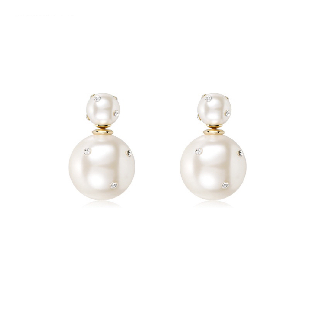 铜合金耳饰 法式简约时尚气质百搭耳环轻奢设计 耳圈HTOBYB0023