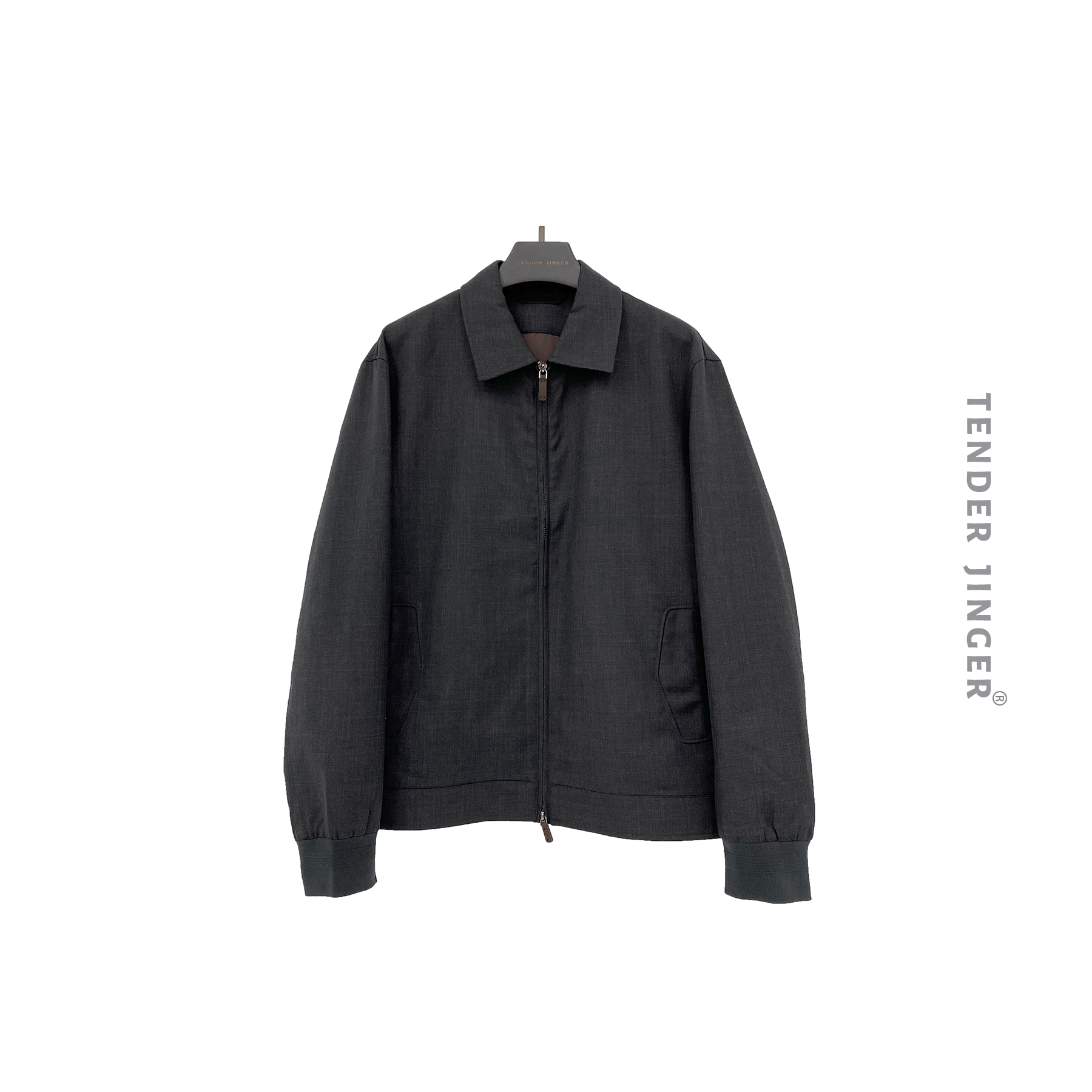 Tender Jinger男士秋季高级精纺羊毛翻领行政夹克 T2310LKF264235