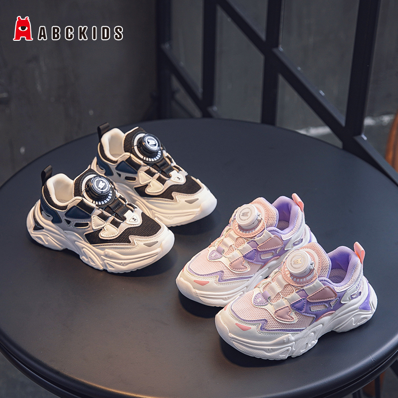 （现货） 春夏旋钮鞋 四季款儿童鞋2023新款女童运动鞋男中大童