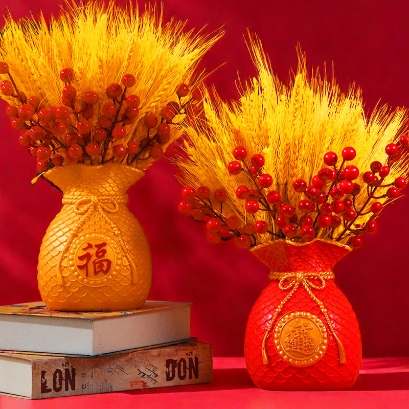 天然黄金麦穗仿真花大麦摆件客厅干花花束插花瓶装饰创意新年礼物
