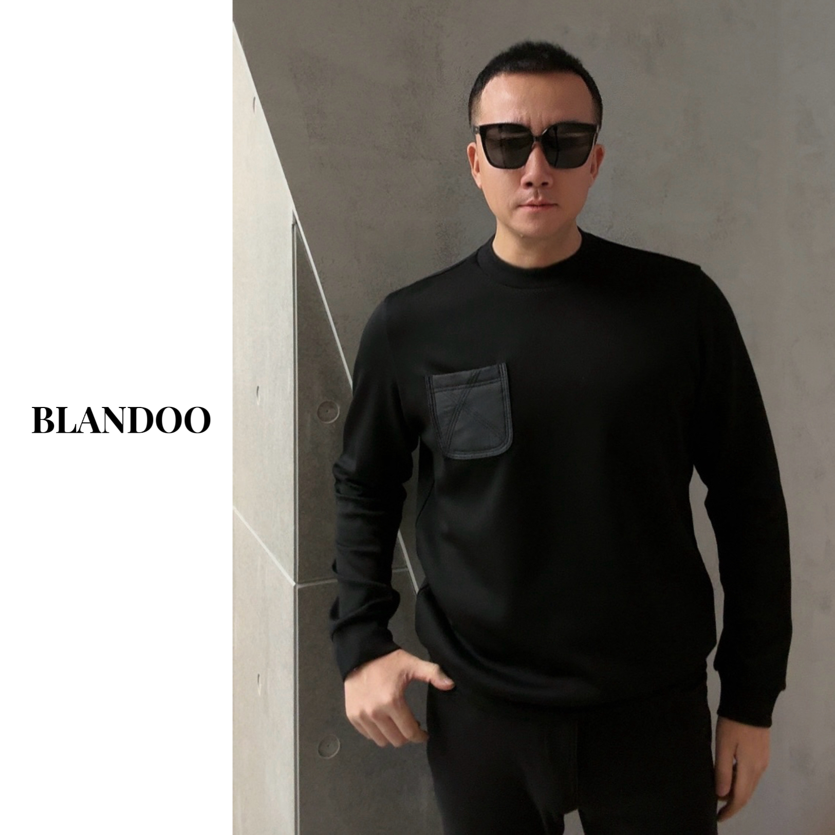 BLANDOO 设计师款男士冬季经典百搭圆领长袖羊毛卫衣BLT152