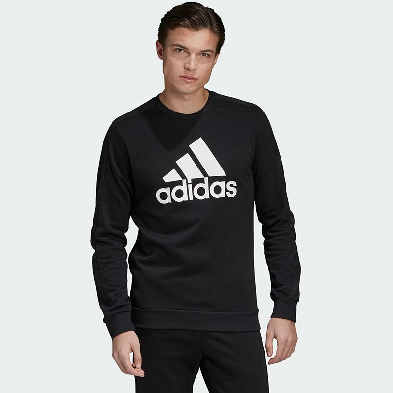 Adidas/阿迪达斯男子春秋运动休闲卫衣舒适透气圆领套头衫 GJ6590