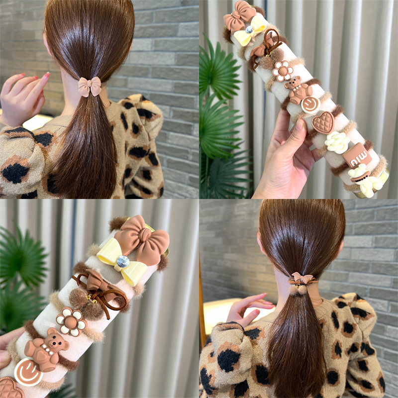 布艺发饰 9.9M/10件套不重复款式头绳女成人耐用发圈高弹力发绳