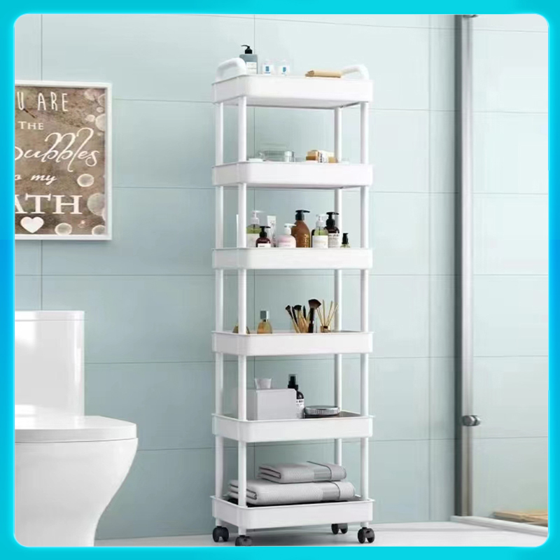 【木木工厂】厨房客厅置物架多层移动家用浴室收纳架储物小推车
