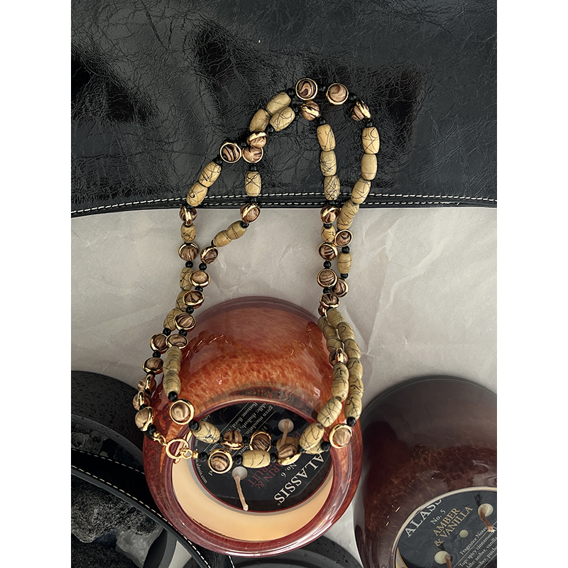 铜合金木质项链 23 Percentage 黑玛 瑙+木珠串珠项链