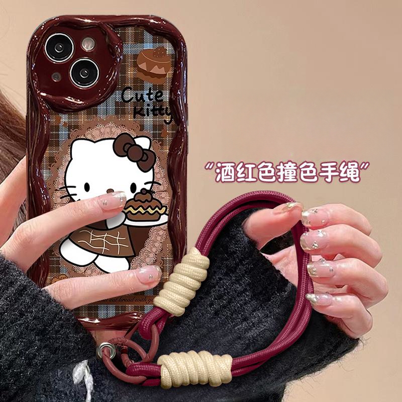 蛋糕KT猫华为OPPO荣耀vivo小米苹果15手机壳iPhone13软壳14奶油纹