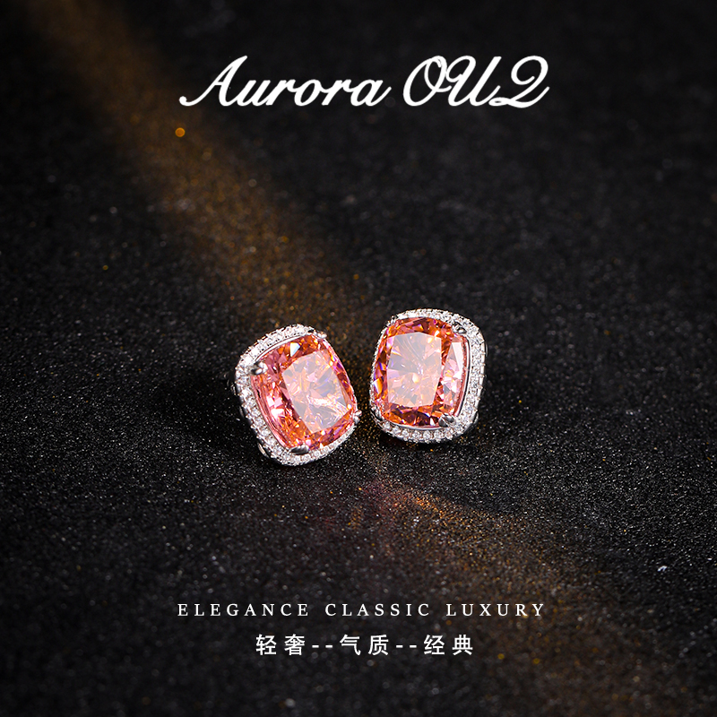 925银合成锆石耳饰 【琴愿为你】时尚大气女复古气质耳饰AE190037