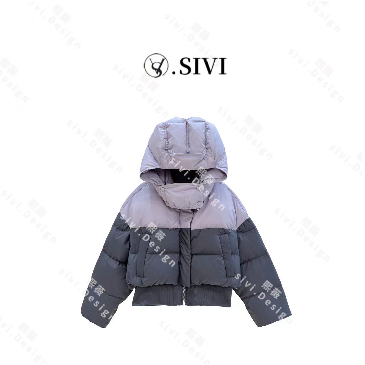 SIVI【秀场羽绒】2023冬季高端洋气时尚羽绒服舒适保暖外套女F2361