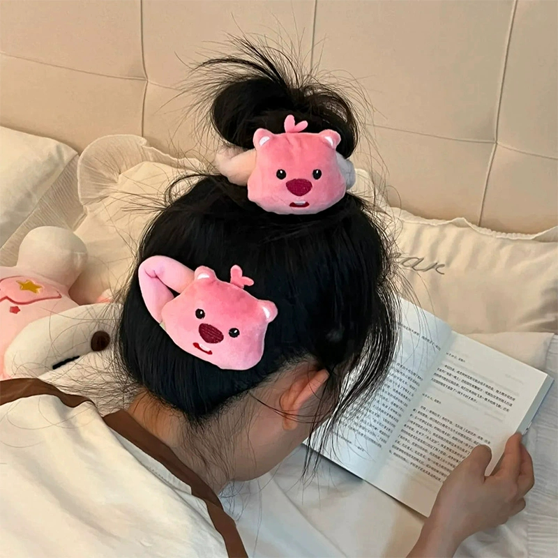 公主的loopy发夹女刘海夹边夹少女心橡皮筋头绳大号抓夹夹子头饰