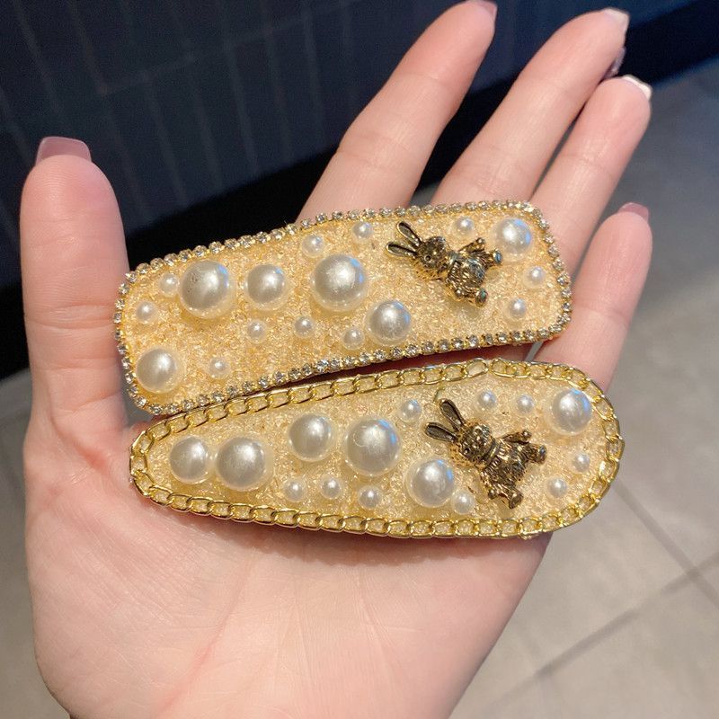 韩国超闪水钻发夹bb夹一字夹刘海侧边夹发卡发饰女网红顶夹水滴卡