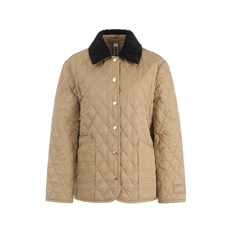 Burberry博柏利 女款绗缝谷仓薄款夹棉夹克棉服外套 80651081