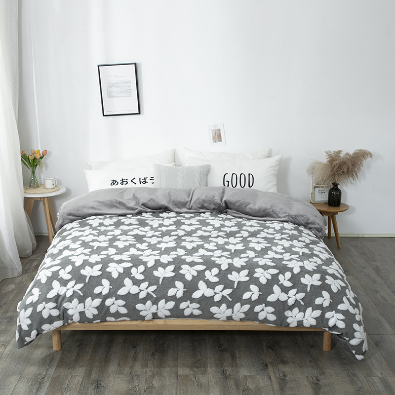 阳离子提花舒棉绒被套