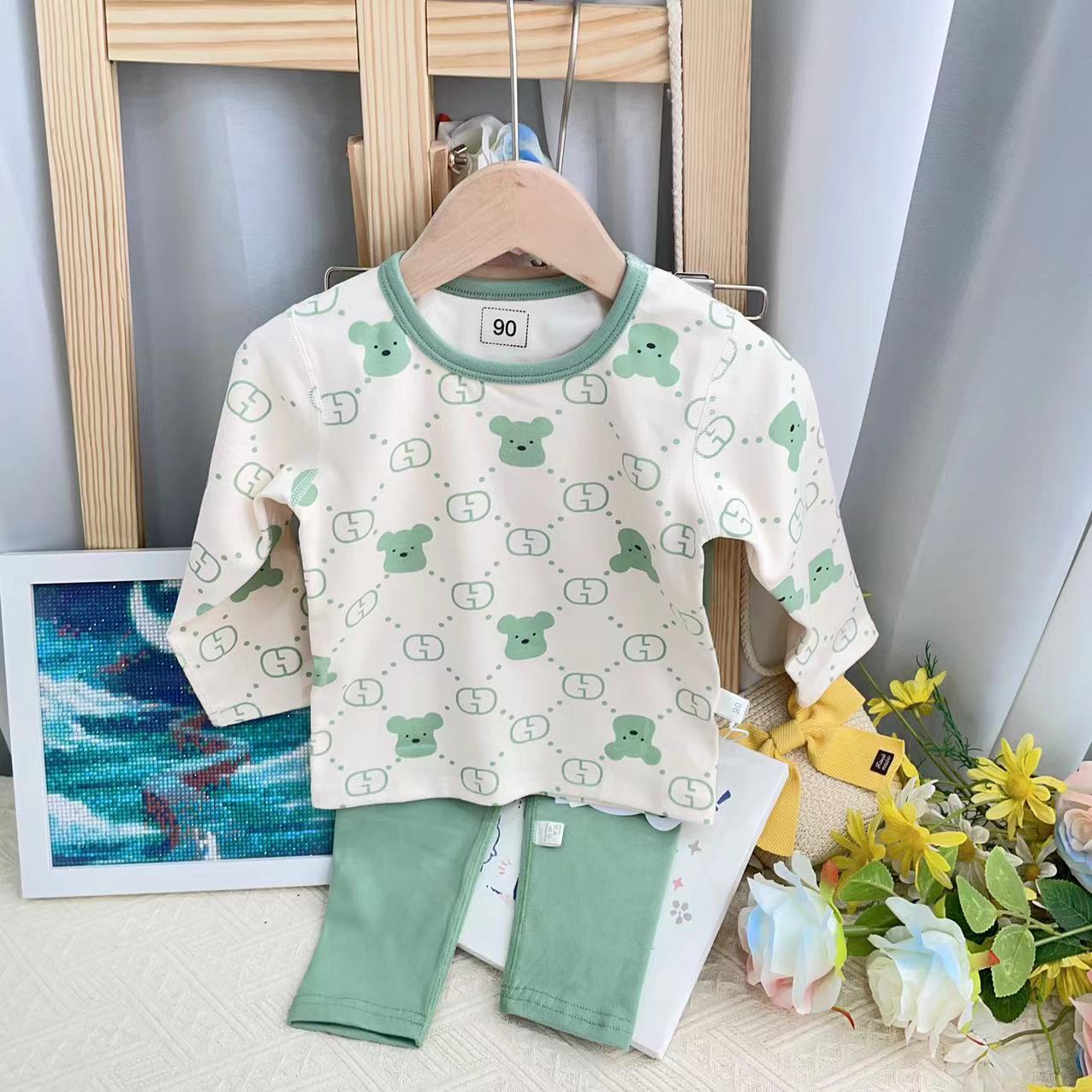 德绒  男女宝    儿童无骨秋衣套装   0851