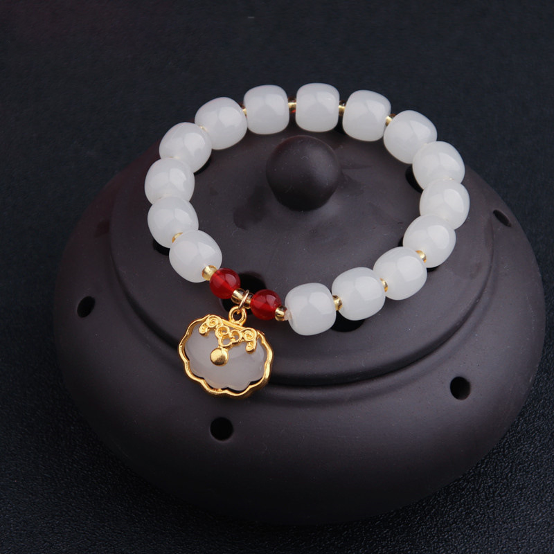 合金手链 国风吉祥如意平安锁手链民族风简约百搭古风轻奢-1017