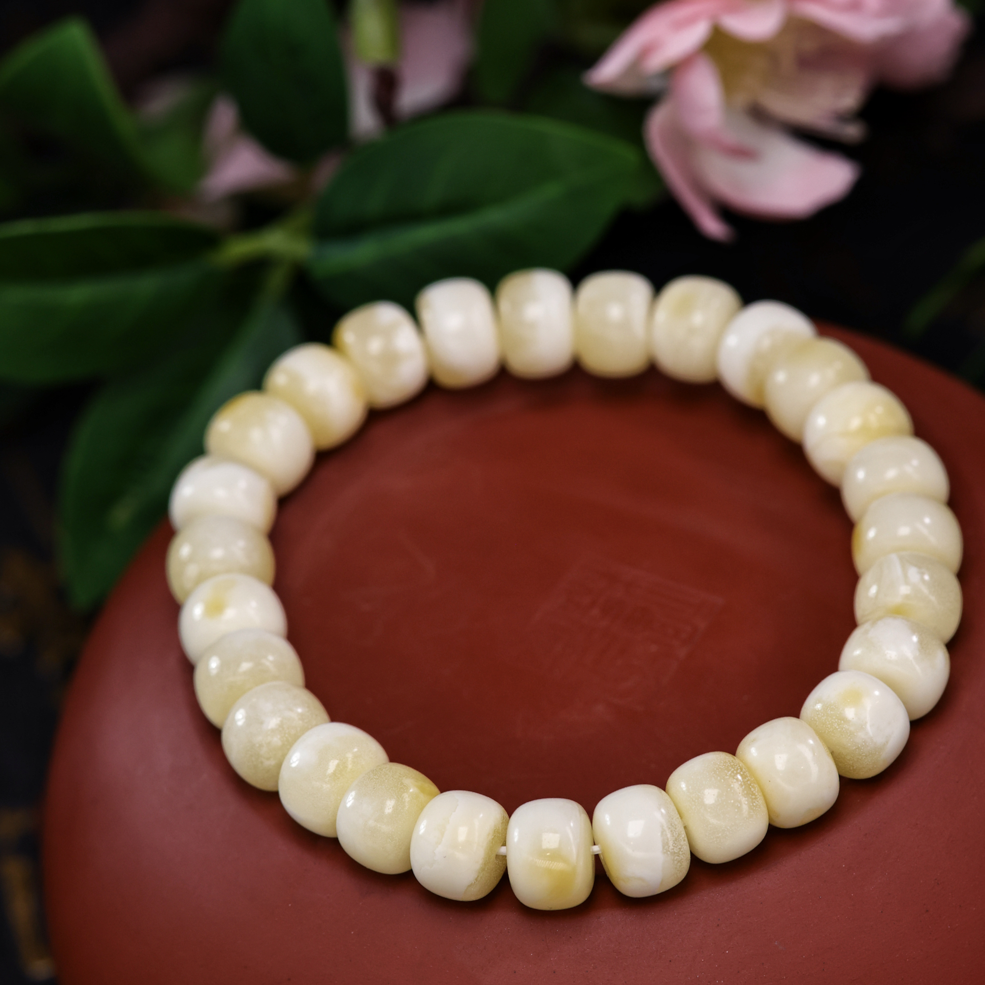 新款 天然琥珀蜜蜡手串 手链 时尚大气简约百搭洋气 AMH1224001