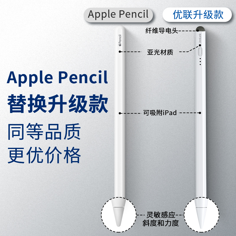 优联apple pencil电容笔ipad触控笔防误触平板触屏笔air手写笔