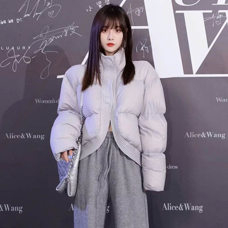 2023年新款冬季棉衣女时尚短款韩版设计感棉服宽松加厚棉袄外套潮