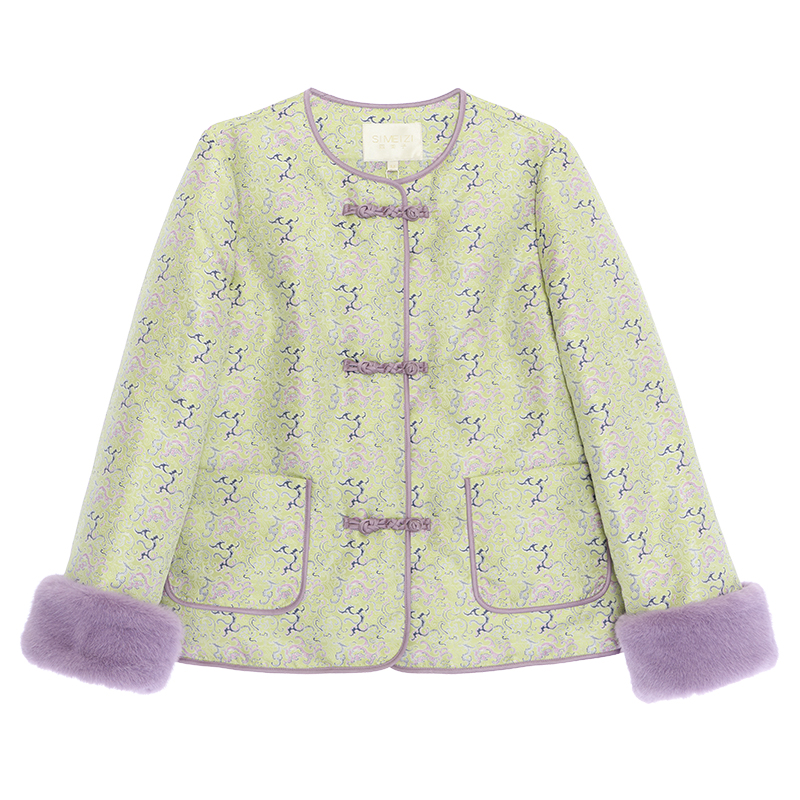 【知时节】四美子新中式上衣女外套棉服秋冬季加厚保暖复古中国风