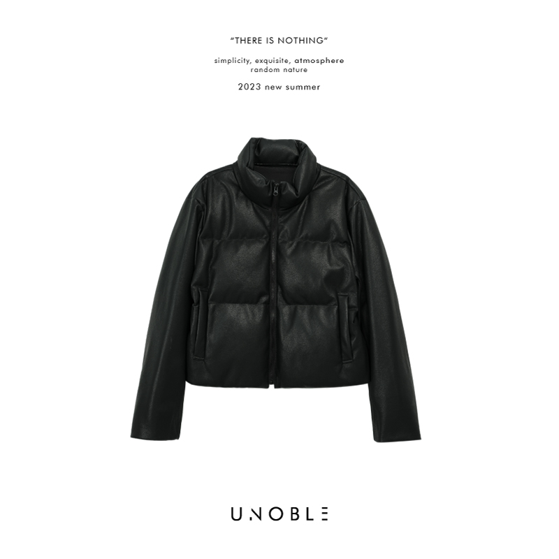 NO退NO换【pu亚光皮白鸭绒羽绒服】冬季新品 宽松羽绒外套