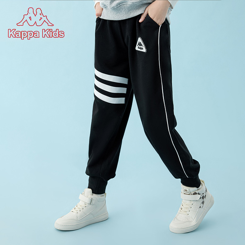 【Kappa kids】男童中大童束腿儿童裤子休闲运动裤KSS231049