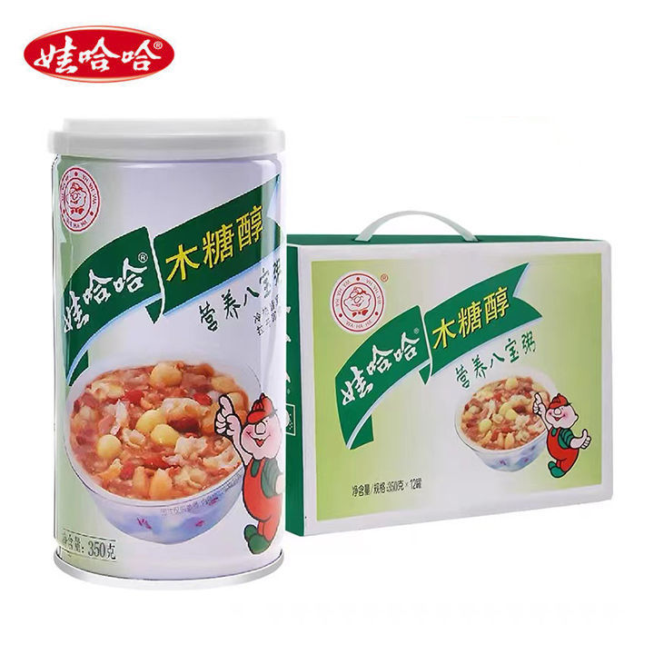【上班族早餐】娃哈哈木糖醇八宝粥350g*12罐整箱批发营养美味健康