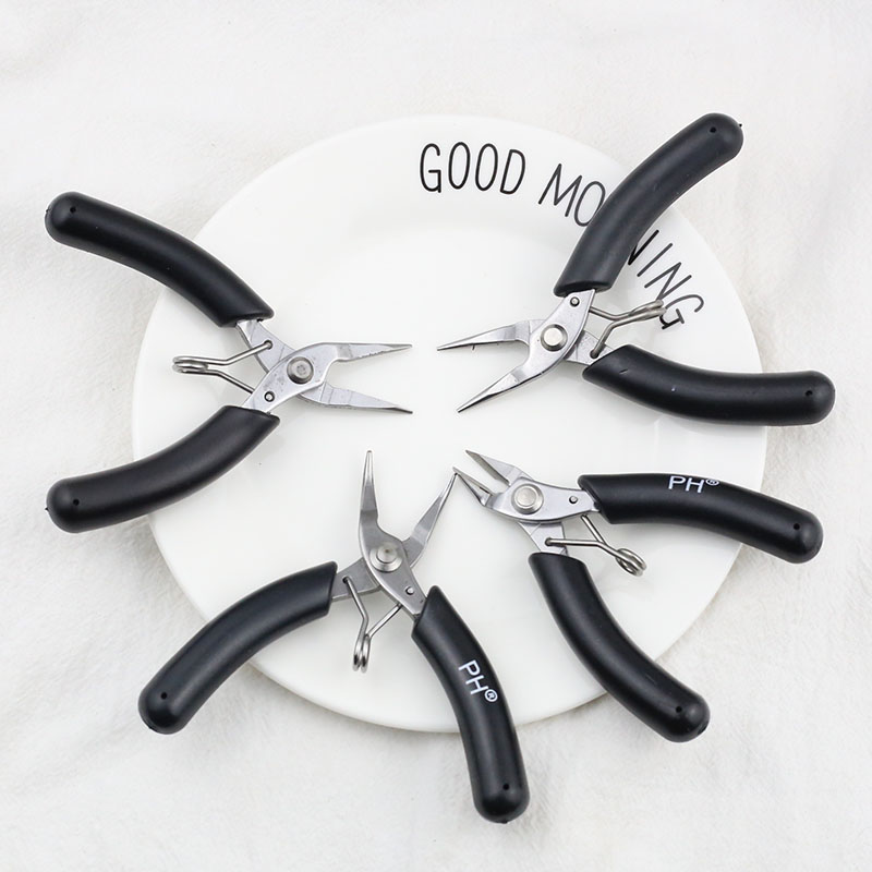 迷你珠宝钳无齿尖嘴带齿平嘴钳圆嘴剪钳diy手工绕线钳子配件工具