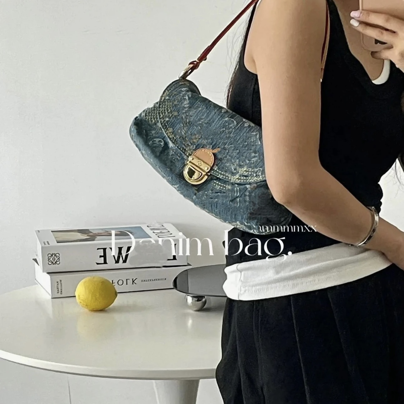 【XPEL女包旗舰店】第二批l中古蓝色牛仔包